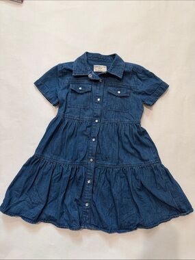 Crewcuts Denim Tiered Shirt Dress